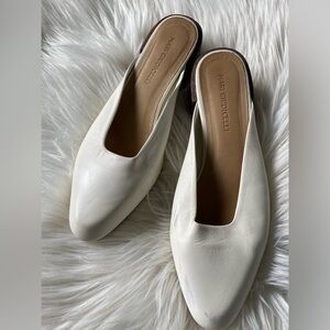 Mari Giudicelli Cream Mules